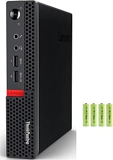 Lenovo ThinkCentre M625 Mini Desktop Computer PC Windows 11 Home, 2-core AMD A4-9120C(up to 2.4 GHz), 16GB RAM, 512GB PCIe SSD, AMD Radeon R4 Graphics, 2x Display Ports, 6x USB Ports, RJ-45, w/Battery