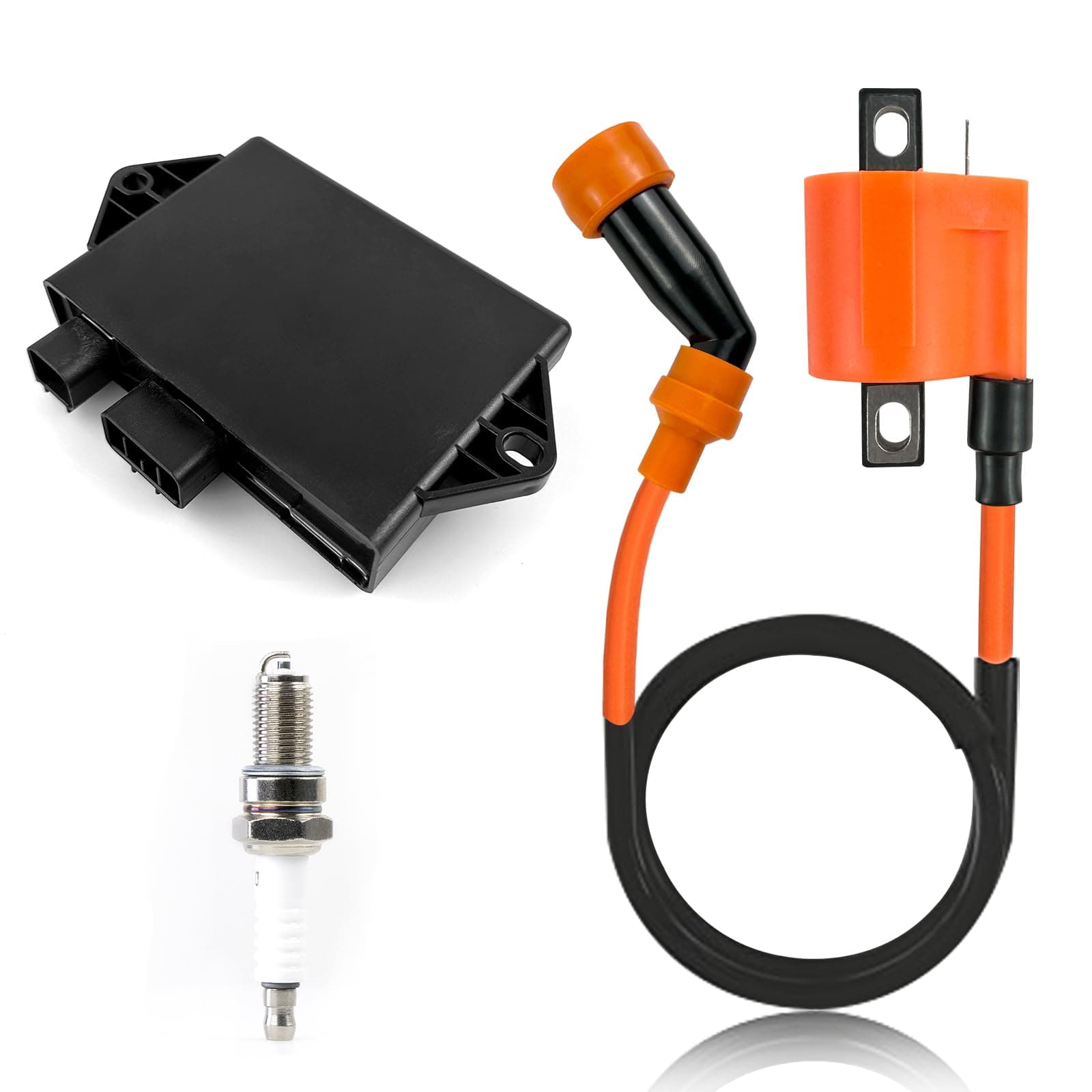 5YT-85540-00-00 Ignition Coil CDI Box Spark Plug for Yamaha Warrior 350 YFM350X 2002-2004 Raptor 350 YFM350 2005-2013