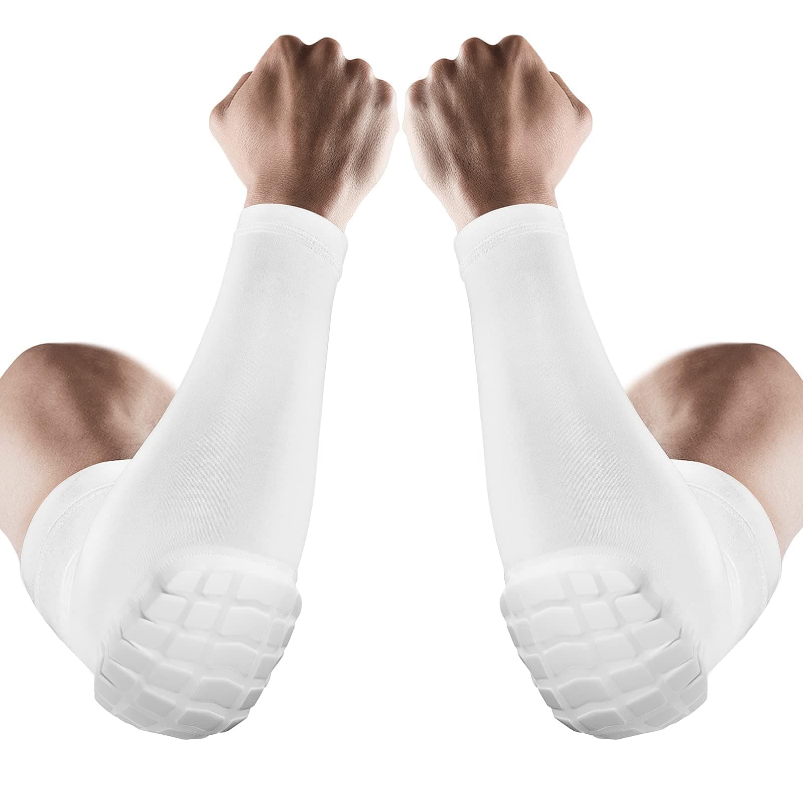 2PCS Elbow Pads with Padded Compression Shield Shape Arm Sleeves for Protection - Suitable for Basketball, Volleyball