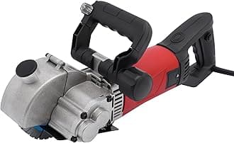 Electric Wall Chaser Concrete Cutter Groove Cutting Machine For Brick Grooving Slotting Groover Power Masonry Saw With 5 Saw Tool Granite Marble Grooves 36Mm 7000Rpm 1800W (Black Red)