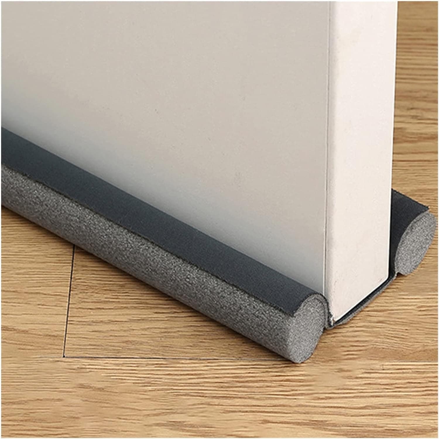 Twin Door Draft Stopper, Double Side Under Door Bottom Seal Strip Noise Blocker | Door Sweep Draft Blocker for Door | 10 * 95cm | Black