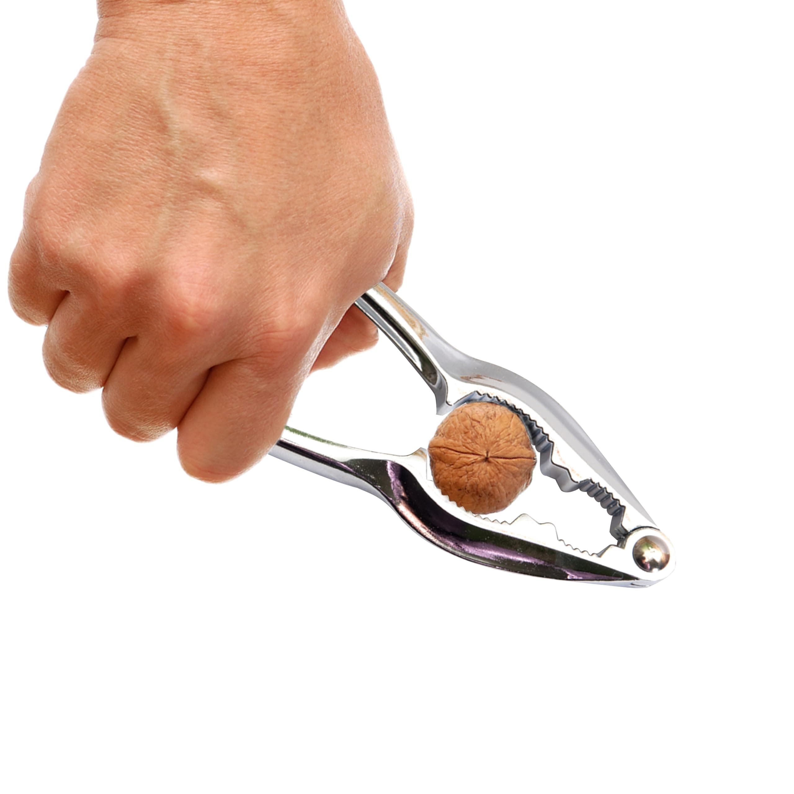 Nutcracker Heavy Duty with Non-Slip Handle Stainless Steel Nut Opener Tool for Walnut Hazelnut Almonds Pecan, Metal Nut Cracker Tool for All Sorts of Nuts, Home Kitchen Parties Tools