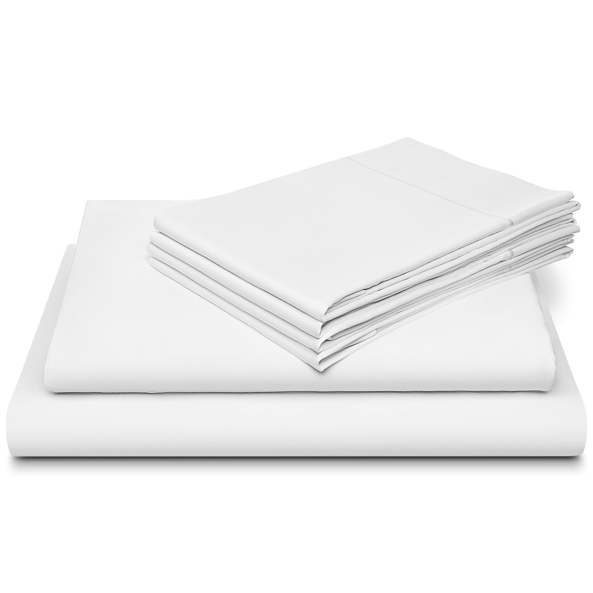 DREAM CASTLE 800 Thread Count 100% Cotton Sheet Set with Bonus Pillowcases, Soft Sateen Weave, with Marrow Hem, 6-Piece Queen Sheet Sets, Deep Pockets,Hotel Collection, White Linens