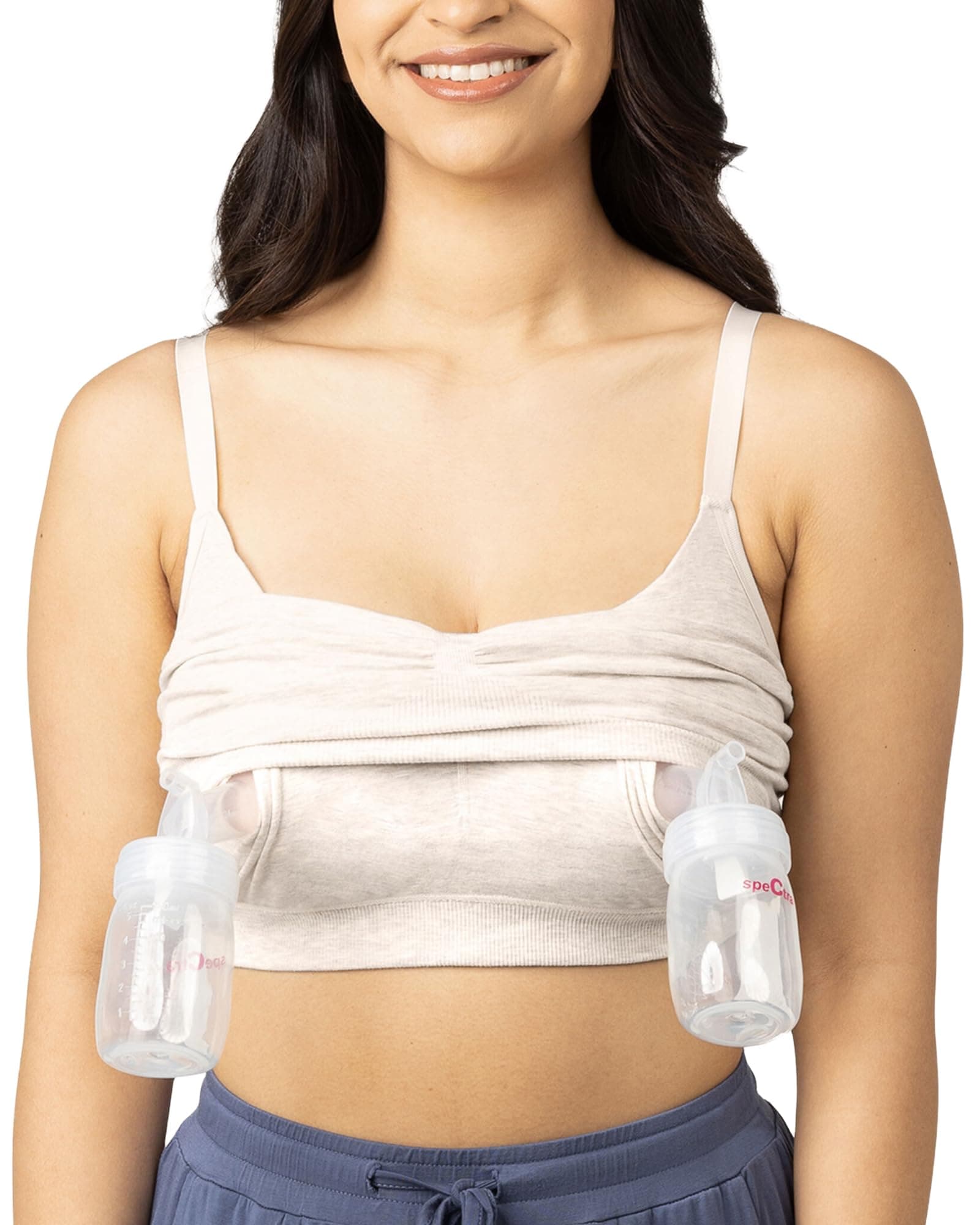 Sublime Sleep Pumping Bra Hands Free, Adjustable Pumping & Nursing Bra with EasyClip for All Breast Pumps