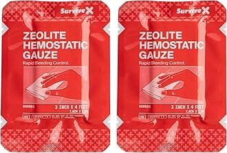Hemostatic Gauze - Quick Blood Clotting Gauze for Wounds - Trauma Kit Hemostatic Dressing - 3 in x 4 FT - 2 PCS