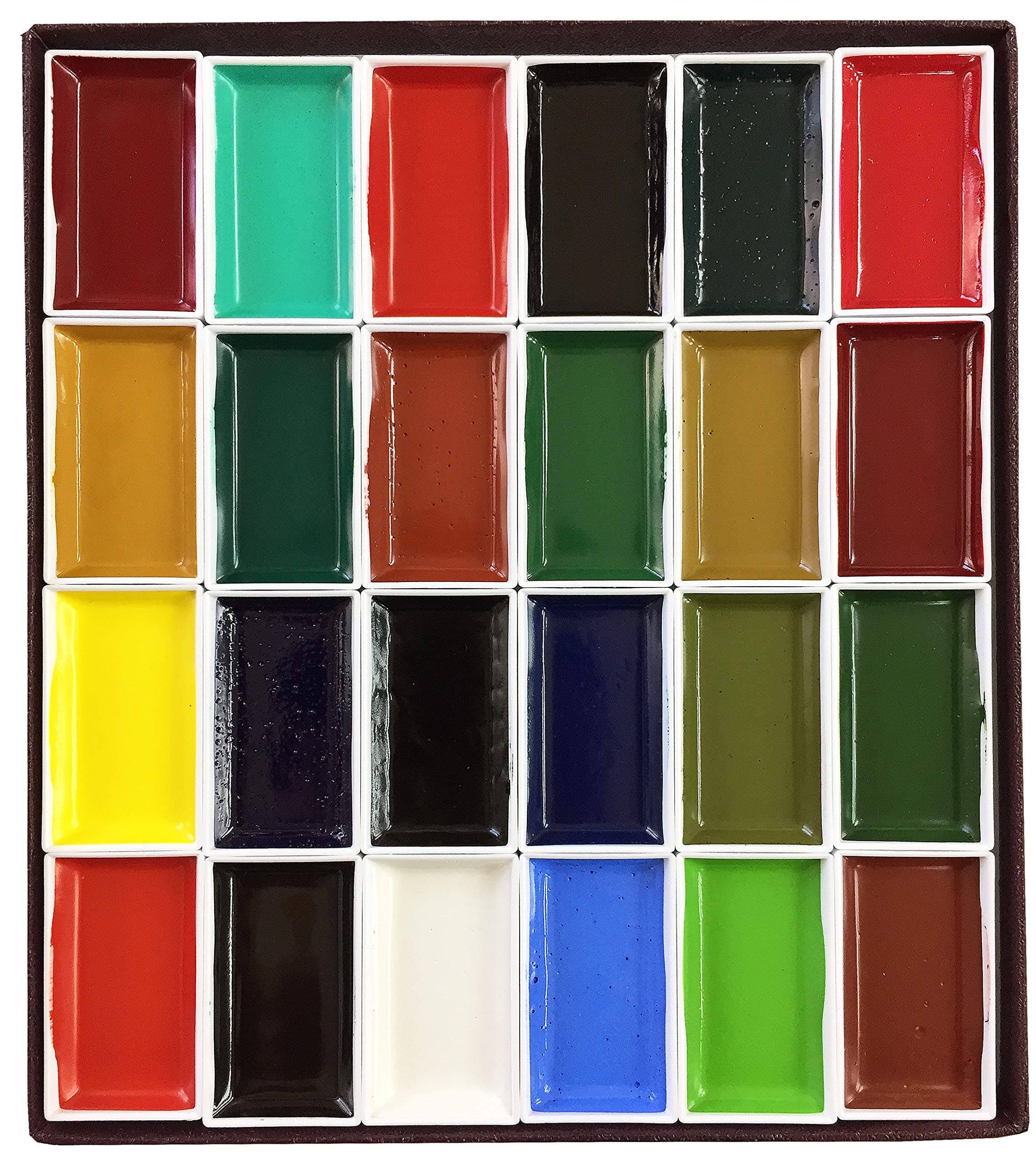 Nihonga Sumi-e Watercolour Paint Pan Set, 24 colours