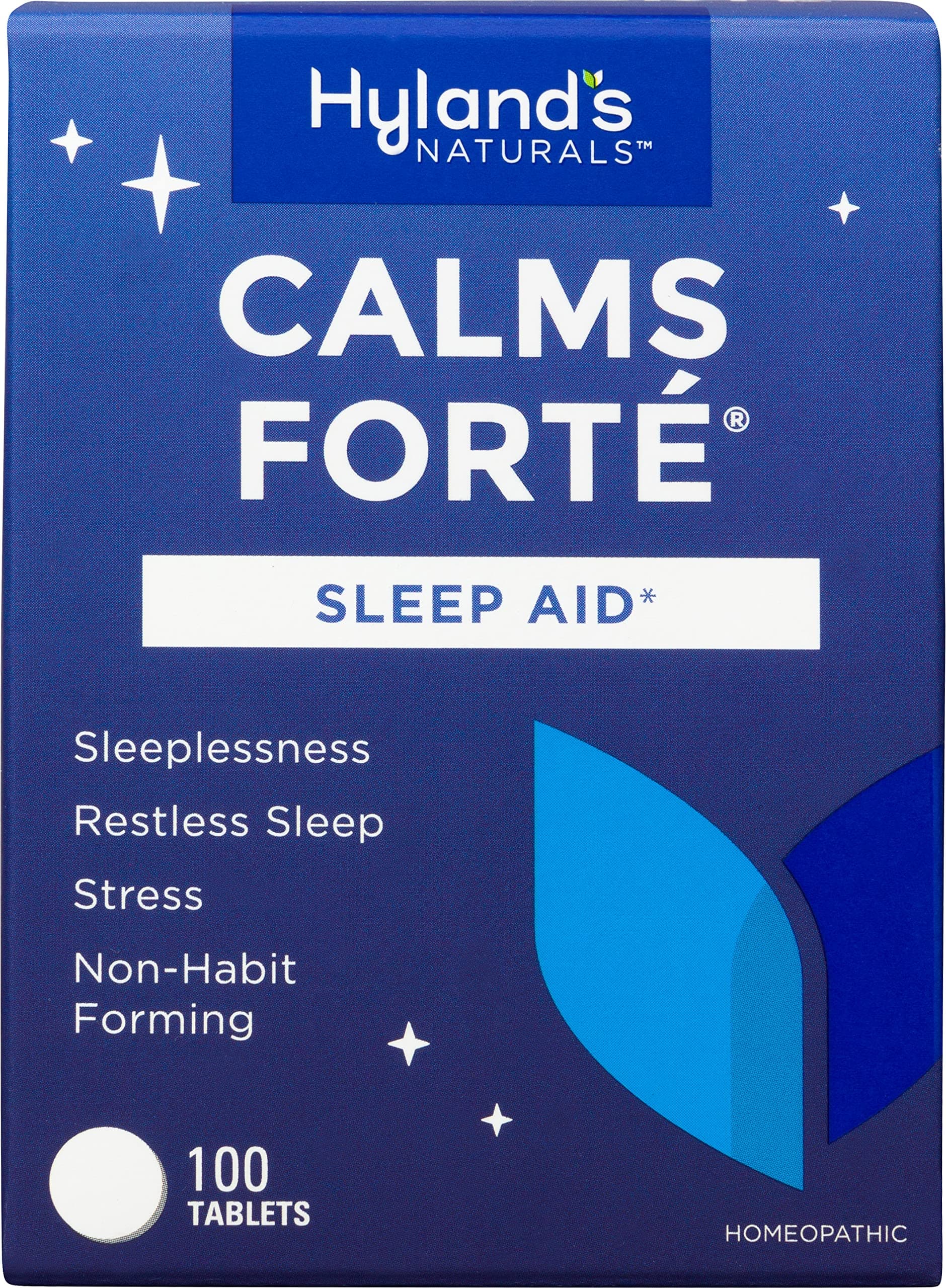 Hyland's Calms Forte Tablets, Natural Relief of Nervous Tension and Occasional Sleeplessness, 100 Count