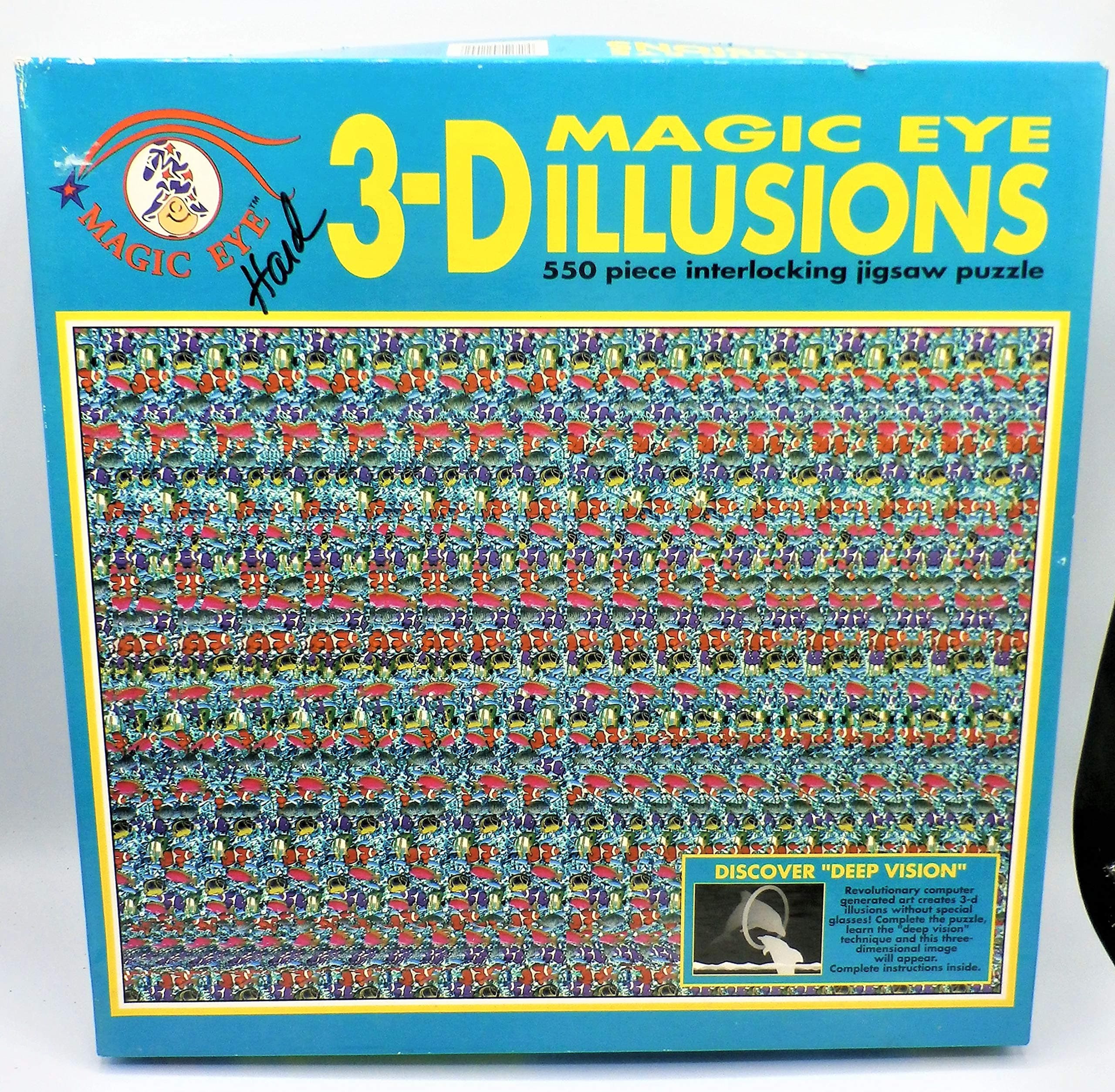 Magic Eye 3-D Illusions 550pc. Puzzle-Tiger Pyramid